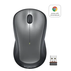 Logitech M310 Wireless Ambidextrous Optical Mouse, Silver (910-001675)