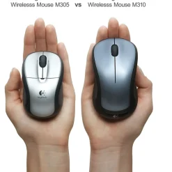 Logitech M310 Wireless Ambidextrous Optical Mouse, Silver (910-001675)