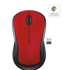 Logitech M310 Wireless Ambidextrous Optical Mouse, Flame Red Gloss (910-002486)