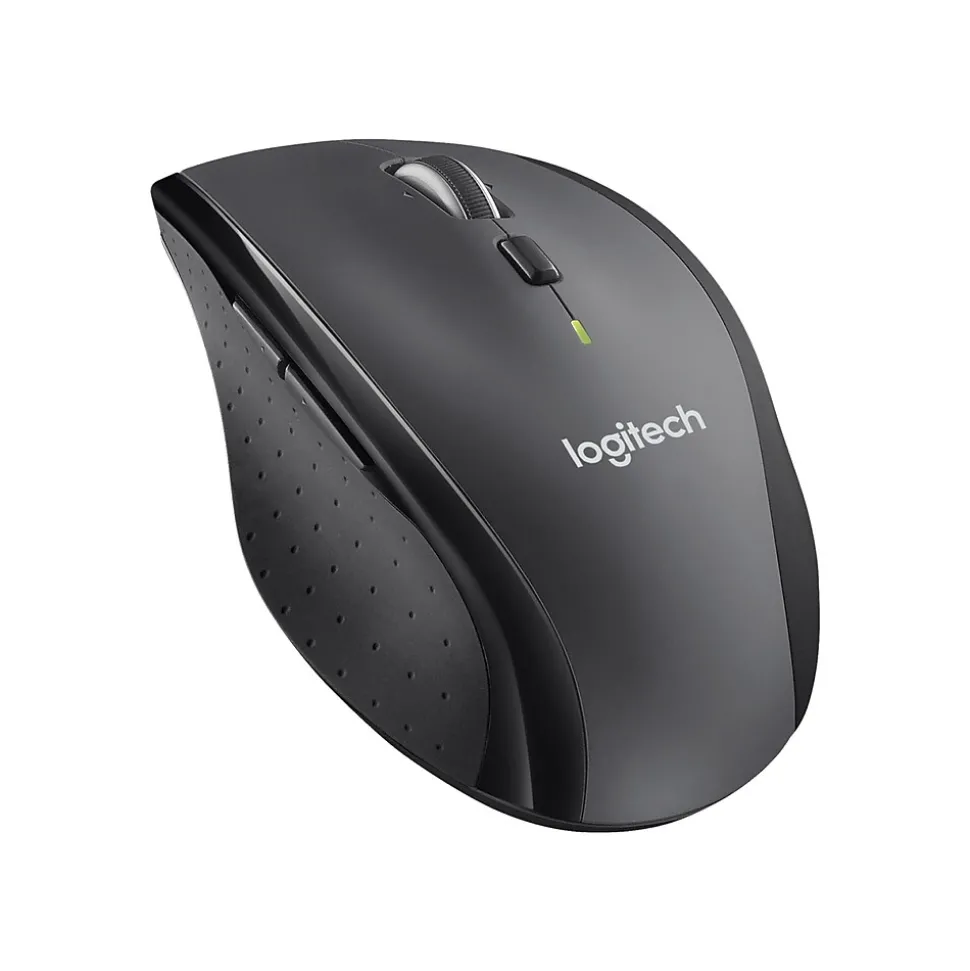 Logitech Marathon M705 Wireless Ergonomic Optical USB Mouse, Charcoal (910-001935)