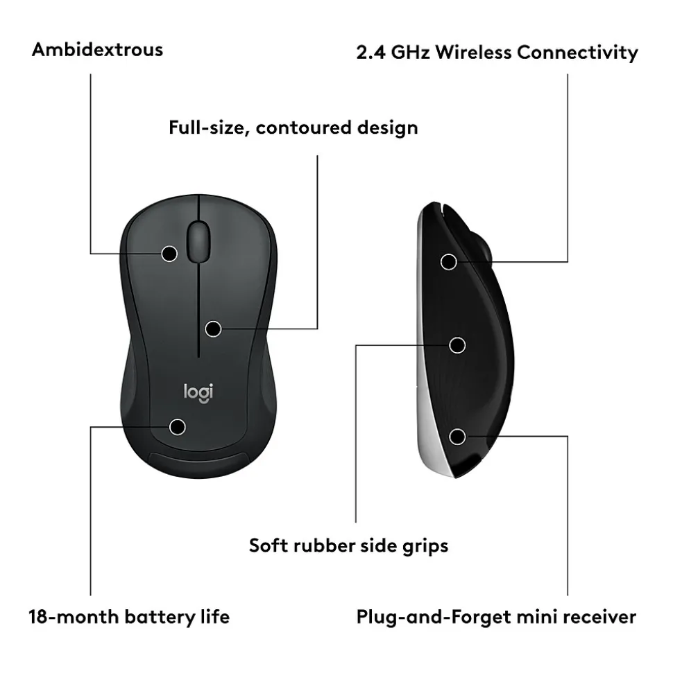 Logitech MK540 Advanced Wireless Keyboard and Mouse Combo, Black (920-008671)