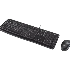 Logitech MK120 Optical Wired Keyboard and Mouse Combo, Black (920-002565)