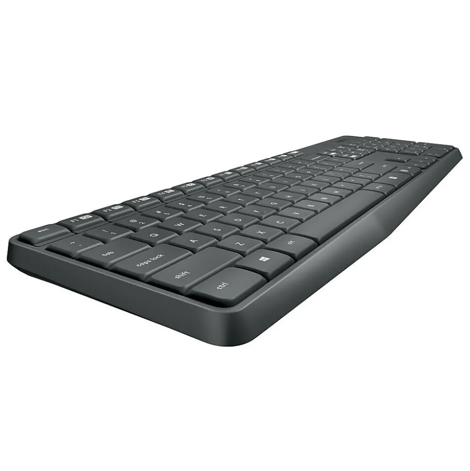 Logitech MK235 Wireless Keyboard and Optical Mouse Combo, Black (920-007897)