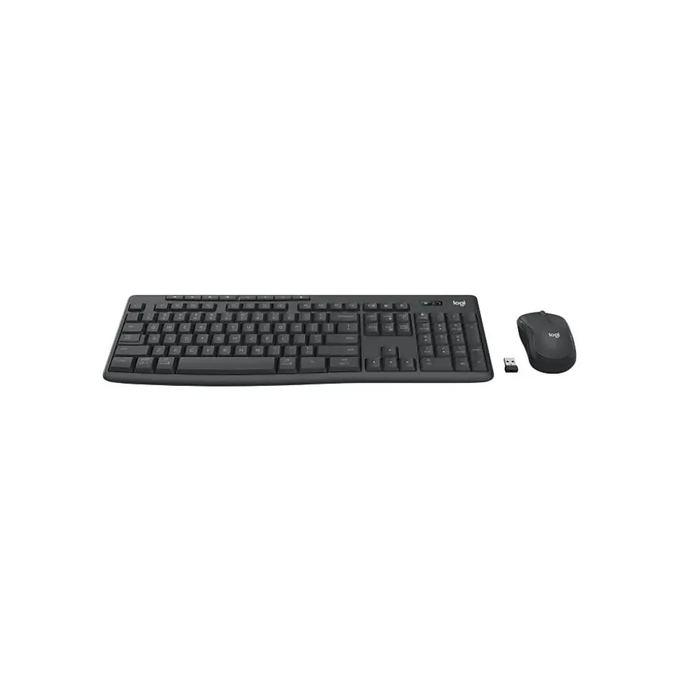 Logitech MK370 Wireless Keyboard and Mouse Combo for Business, Graphite (920-011887)