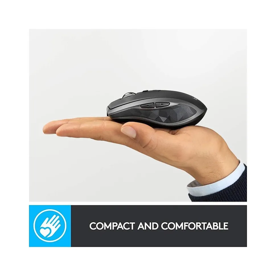 Logitech MX Anywhere 2S Bluetooth Edition Wireless Mouse, Graphite (910-007232)