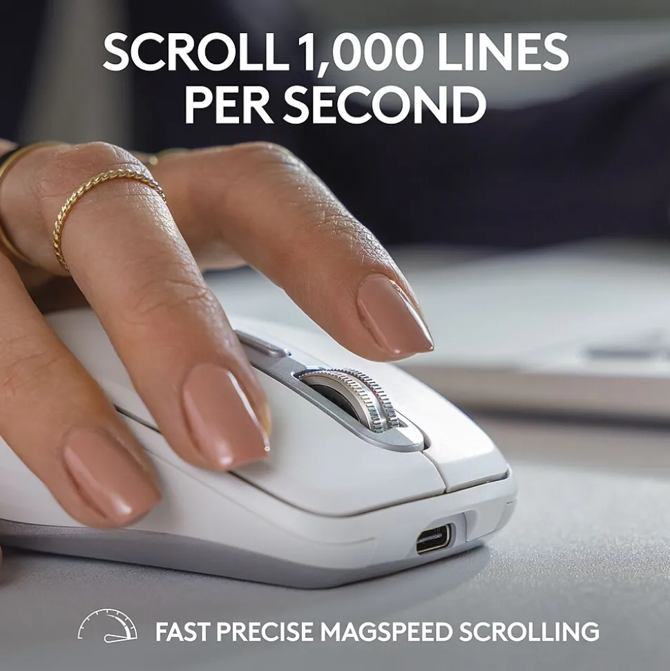 Logitech MX Anywhere 3S Wireless Optical Mouse, Pale Gray (910-006926)