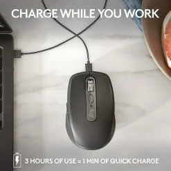 Logitech MX Anywhere 3S Wireless Optical Mouse, Pale Gray (910-006926)