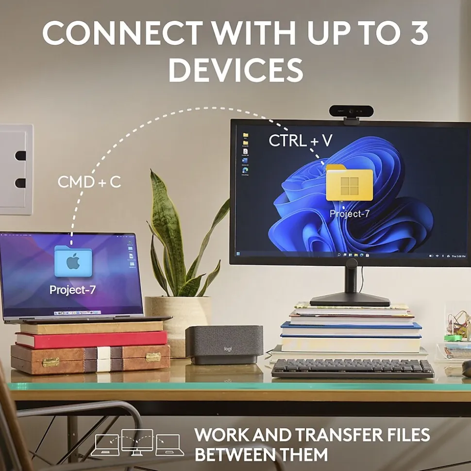 Logitech MX Anywhere 3S Wireless Optical Mouse, Pale Gray (910-006926)