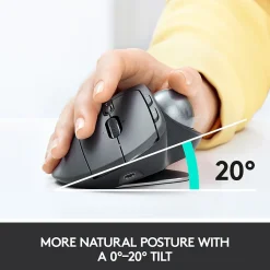 Logitech MX Ergo Plus Wireless Ergonomic Optical 2.4 GHz Mouse, Black (910-005178)