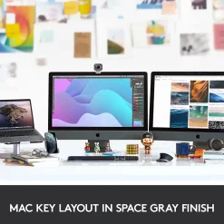 Logitech MX Keys for Mac Wireless Keyboard, Space Gray (920-009552)