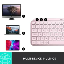 Logitech MX Keys Mini Wireless Ergonomic Keyboard, Rose (920-010474)