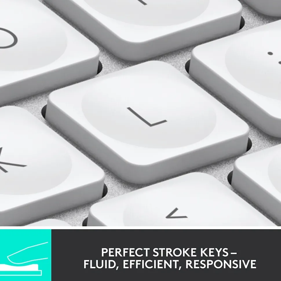 Logitech MX Keys Mini Wireless Ergonomic Keyboard, Pale Gray (920-010473)