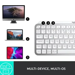 Logitech MX Keys Mini Wireless Ergonomic Keyboard, Pale Gray (920-010473)