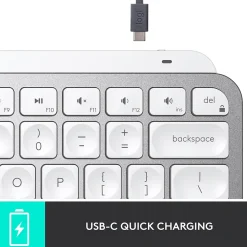 Logitech MX Keys Mini Wireless Ergonomic Keyboard, Pale Gray (920-010473)