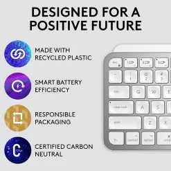 Logitech MX Keys Mini Wireless Keyboard for Mac , Pale Gray, (920-010389)