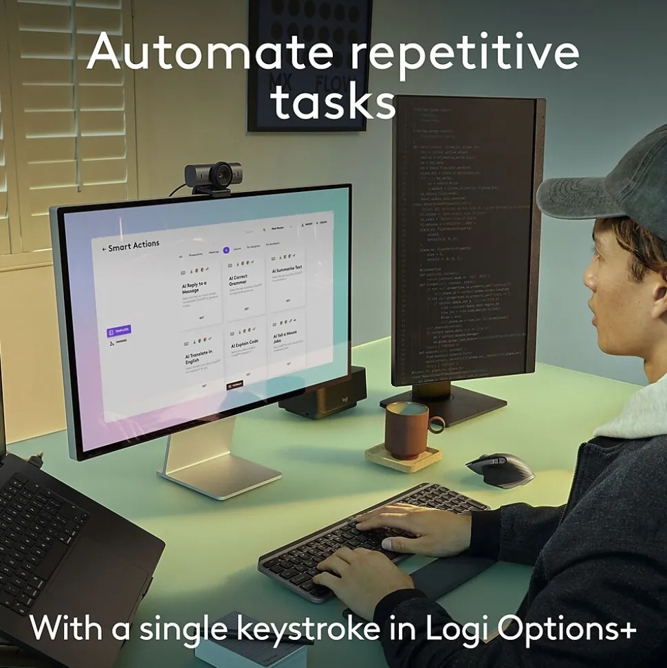 Logitech MX Keys S for Mac Wireless Keyboard, Space Gray (920-011621)