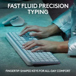 Logitech MX Keys S Wireless Keyboard, Pale Gray (920-011559)