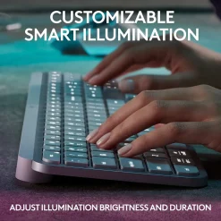 Logitech MX Keys S Wireless Keyboard, Pale Gray (920-011559)