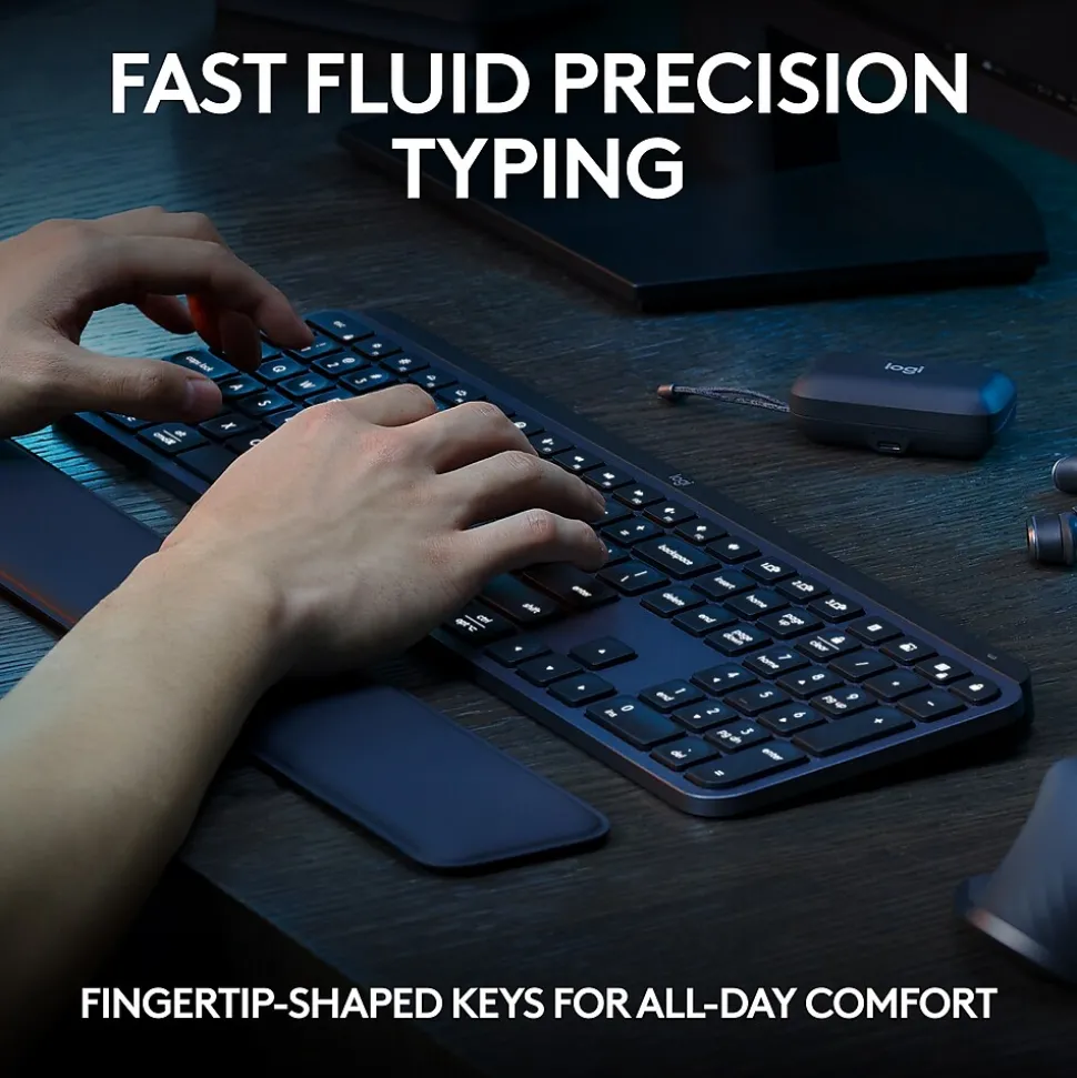 Logitech MX Keys S Wireless Keyboard, Black (920-011406)