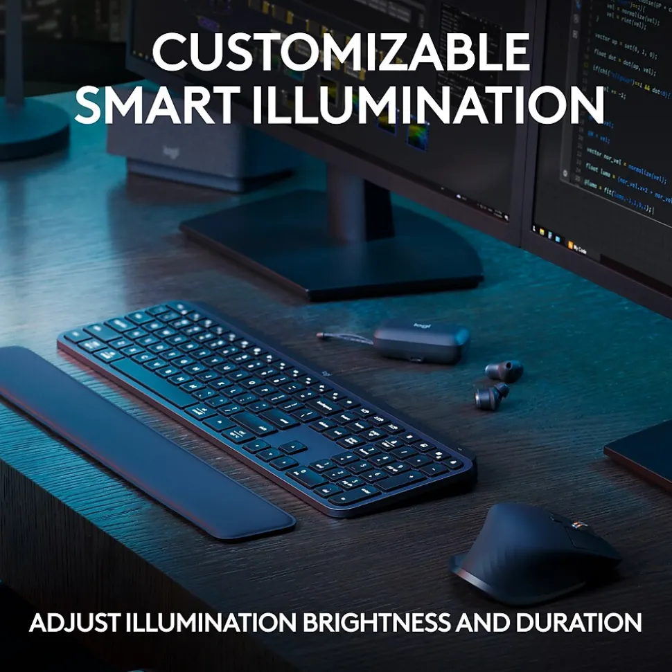 Logitech MX Keys S Wireless Keyboard, Black (920-011406)