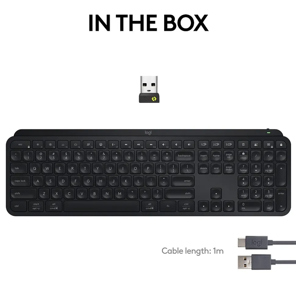 Logitech MX Keys S Wireless Keyboard, Black (920-011406)