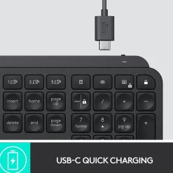 Logitech MX Keys Wireless Keyboard, Black (920-009295)