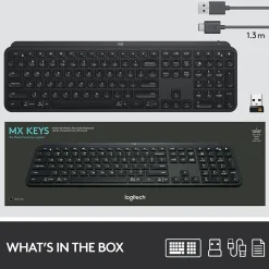 Logitech MX Keys Wireless Keyboard, Black (920-009295)