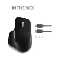 Logitech MX Master 3S for Mac Ergonomic Wireless Optical Mouse, Space Gray (910-006569)