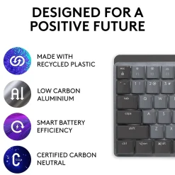 Logitech MX Mechanical Clicky Wireless Ergonomic Keyboard, Graphite (920-010549)