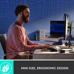 Logitech MX Mechanical Mini Illuminated Wireless Ergonomic Keyboard, Black/Gray (920-010551)