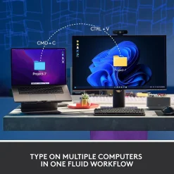 Logitech MX Mechanical Mini Illuminated Wireless Ergonomic Keyboard, Black/Gray (920-010551)