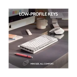 Logitech MX Mechanical Mini for Mac Wireless Ergonomic Keyboard, Pale Gray (920-010553)