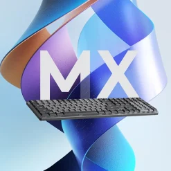 Logitech MX Mechanical Tactile Quiet Wireless Ergonomic Keyboard, Graphite (920-010547)