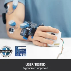 Logitech MX Vertical Wireless Ergonomic Vertical Ambidextrous Optical 2.4 GHz Mouse, Graphite (910-005447)