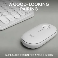 Logitech Pebble 2 Wireless Mouse Keyboard Combo, Tonal White (920-012201)