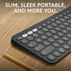 Logitech Pebble Keys 2 K380S Wireless Ergonomic Keyboard, Black (920-011775)