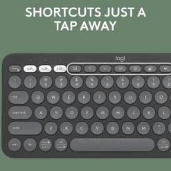 Logitech Pebble Keys 2 K380S Wireless Ergonomic Keyboard, Black (920-011775)