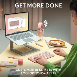 Logitech Pebble Keys 2 K380S Wireless Ergonomic Keyboard, Black (920-011775)