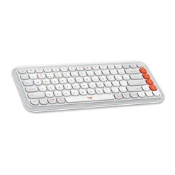 Logitech POP Icon Keys Wireless Keyboard, Off White/Orange (920-012935)