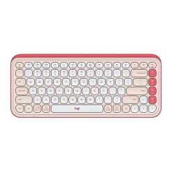 Logitech POP Icon Keys Wireless Keyboard, Rose/Off White (920-013049)
