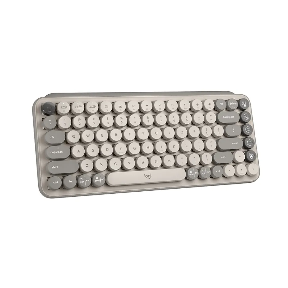 Logitech POP Keys Wireless Mechanical Keyboard, Mist (920-011232)