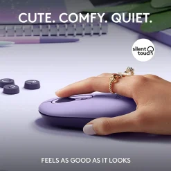 Logitech POP Wireless Optical Mouse, Cosmos Lavender (910-006624)