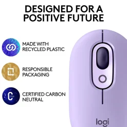 Logitech POP Wireless Optical Mouse, Cosmos Lavender (910-006624)