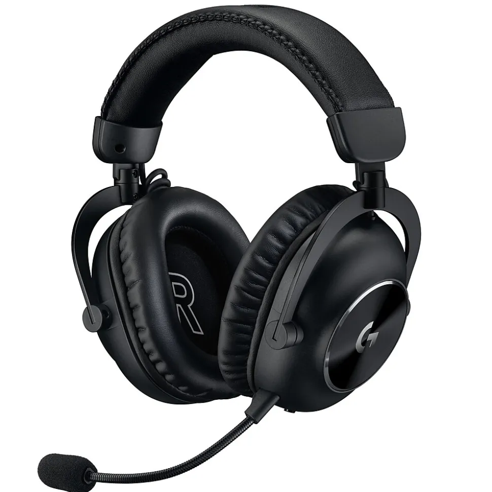 Logitech PRO X 2 LIGHTSPEED Wireless Bluetooth Stereo Gaming Over-the-Ear Headset, 3.5mm, Black (981-001262)