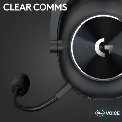 Logitech PRO X 2 LIGHTSPEED Wireless Bluetooth Stereo Gaming Over-the-Ear Headset, 3.5mm, Black (981-001262)