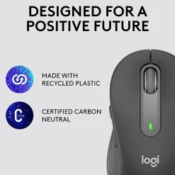 Logitech Signature M550 L Wireless Ambidextrous Optical Mouse, Graphite (910-006591)