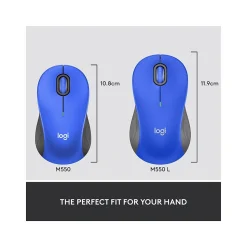 Logitech Signature M550 L Wireless Ambidextrous Mouse, Blue (910-006794)