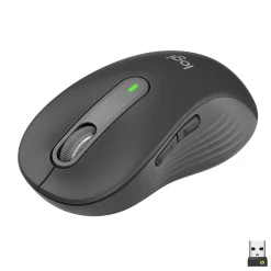 Logitech Signature M650 Large Wireless Ergonomic Optical Bluetooth & USB Mouse, Graphite (910-006231)