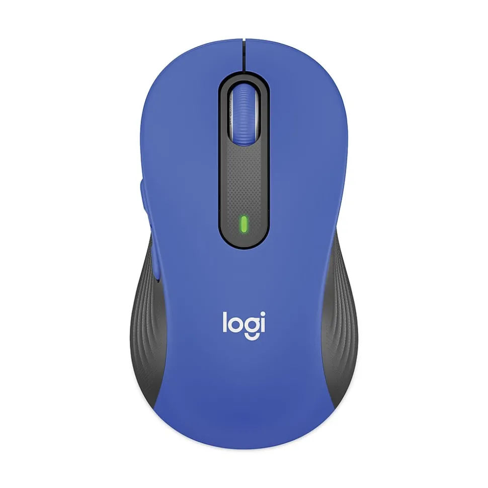 Logitech Signature M650 Large Wireless Optical USB Mouse, Classic Blue (910-006232)