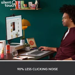 Logitech Signature M650 Large Wireless Ergonomic Optical Bluetooth & USB Mouse, Graphite (910-006231)